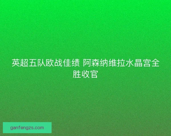 英超五队欧战佳绩 阿森纳维拉水晶宫全胜收官